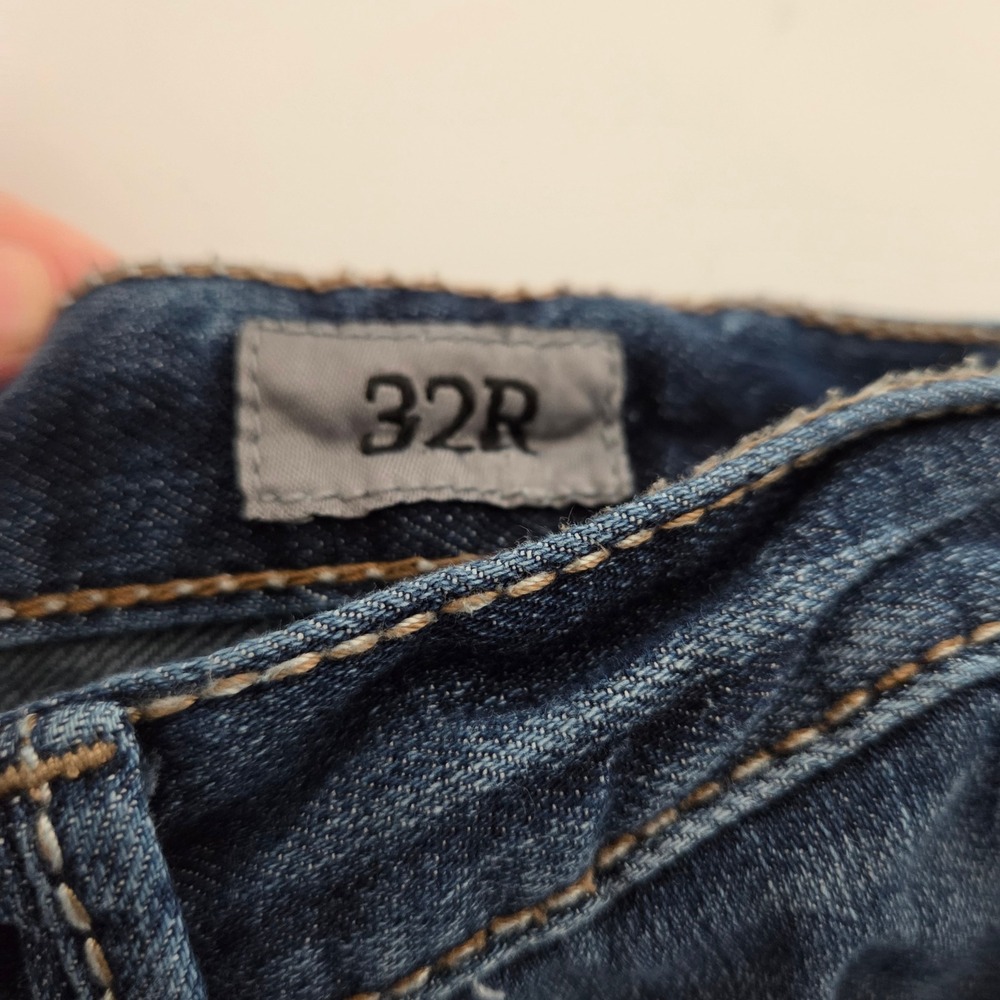 BKE Tyler Jeans Blue Straight Leg Stretch Denim Mens 32R 32x32 - Picture 3 of 6